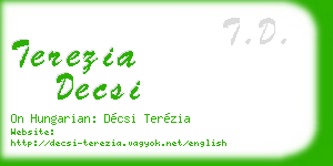 terezia decsi business card