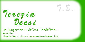 terezia decsi business card